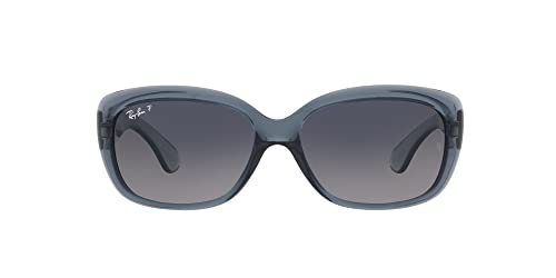 Ray-Ban Rb4101 Lunettes de Soleil, Dégradé Bleu Transparent/Bleu polarisé, 58 mm Femme