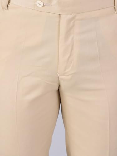 Image of Jack and Jini Formal Pant for Men. Regular Fit, Lightweight, Flat Front, Premium Cotton Polyester Blend Fabric. Office, Party and Casual Wear. Non Stretchable.
