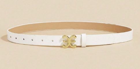 Women’s Faux Leather Belt with Double Ring Buckle Adjustable Waist Design for Dresses Jeans Skirts Outfits-image-40