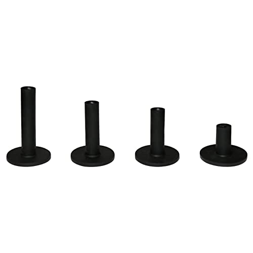 LeFeng Golf Rubber Tees Holder Set, Mixed Size Durable and Hight Elastic Driving Range Tees, Colorful Golf Tees for Golf Practice Mat (4Pcs Black Golf Tee)