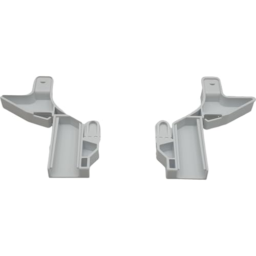 NaschLager Gefrierfachklappenhalter Set kompatibel mit Bosch Siemens Gefrierschrank 00657906 00657908 Halter links rechts für Gefrierfachklappe hellgrau 2-teilig