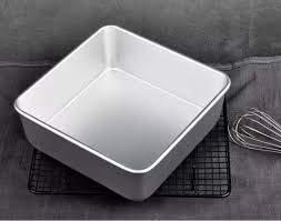 a2s Murti Aluminium Cake Baking tin/Mould Square Shape L-6, B-6, H-3 inch 2