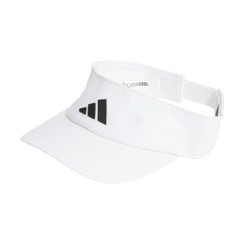 adidas Mixte Visor Climacool Hat, White/Black, M-L