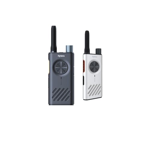Hytera S1 Gris – Walkie Elegante Profesional UHF 400-470 para hoteles y Tiendas, comunicación analógica, 48 Canales, Doble PTT, 27 h de batería, App por Bluetooth, cómodo y Ligero