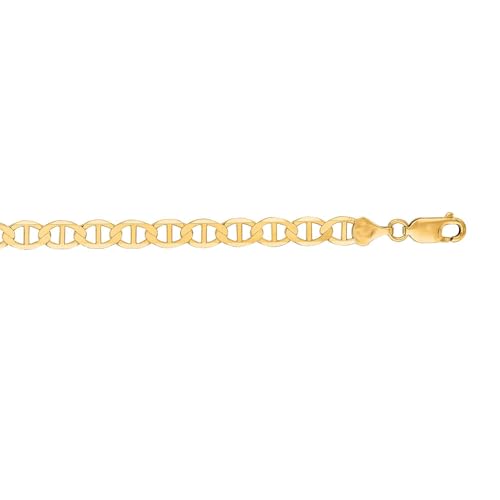 Floreo 14k Yellow Gold 1.2mm Solid Mariner Chain Necklace4