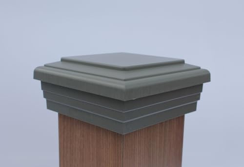 4x4 Gray Flat Top Post Caps