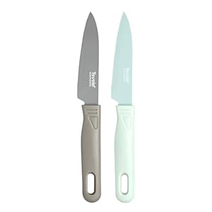 Tovolo Paring Knife with Cover, Set of 2 – Small Kitchen Knives with Sheath for Peeling, Slicing, Dicing & Cutting Fruits & Vegetables – Essential Cooking Supplies for Chefs – Stainless Steel