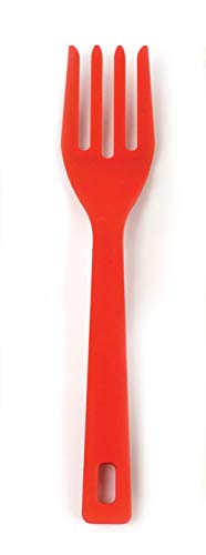 RSVP International Silicone Flexible Fork, Red, 11