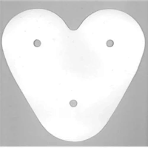 Triple Heart Backer White Cardboard