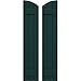 Ekena Millwork ARW101BE311X34FGH Americraft Three 2 Exterior Real Wood Joined Board-n-Batten Shutters w/Elliptical Top (Per Pair), 10 1/2"W x 34"H, Thermal Green