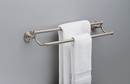Delta Faucet 138278 Greenwich Wall Mounted 24" Double Towel Bar In Spotshield Brushed Nickel, Bath Accessories #TOP1