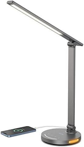 Lastar LED Metal Desk Lamp for Home Office, Table Lamp with 7 Brightness Levels and 5 Modes, Daylight Lamp with USB Charging Port, Car Timer, Desk Lamp for Bedroom