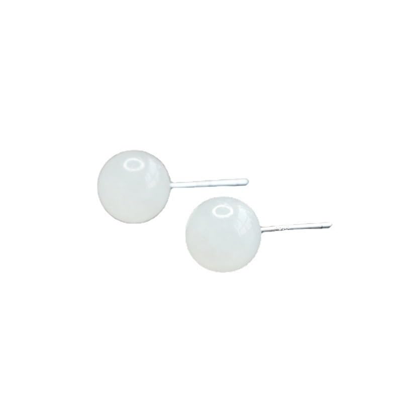 Bijoux en pierre blanche éclatante boucles d'oreilles clous argentés confortables