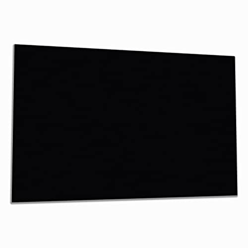 Wallario Herdabdeckplatte/Spritzschutz aus Glas, 1-teilig, 80x52cm, für Ceran- und Induktionsherde, Schwarz