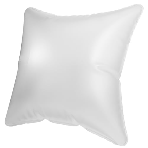 GRIRIW Portable Inflatable Neck Pillow Ergonomic Travel Cushion for Car Camping Office Water Resistant Design Height Transparent Square Pillow