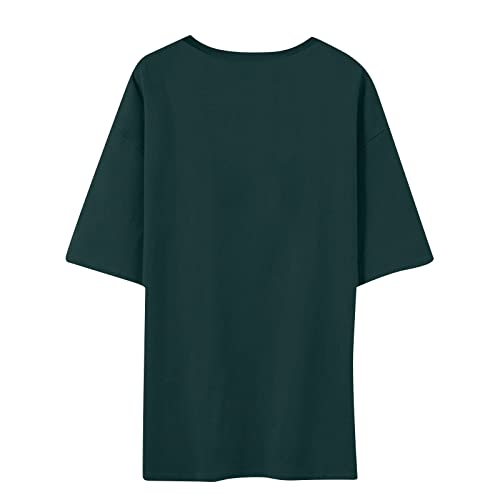 Womens Short Sleeve Shirts Shamrock Leopard Print Tees Women St. Patrick's Day Crew Neck Short Sleeve Summer T-Shirt Ladies Saint Patrick Shamrock Casual Loose Clothing #TOP1