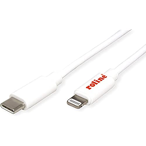 ROLINE USB Sync & Charging Cable Type C Lightning Connector White 1m