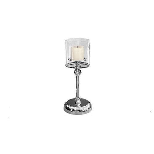 Portavelas para candelabros, decoración de mesa, candelabro de cristal de lujo para el hogar, boda, evento y festival de fiesta (mediano)