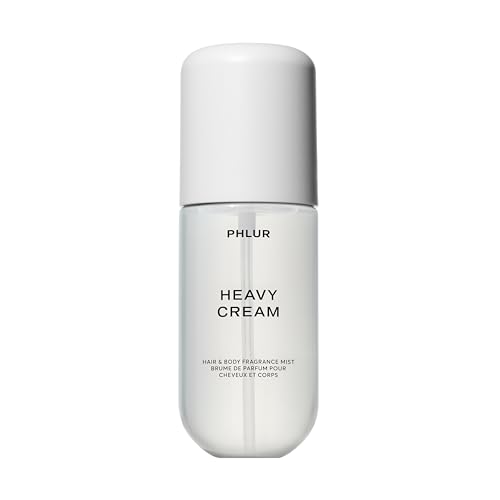 Image of PHLUR Heavy Cream Body Mist, 3 Fl Oz - Hair and Body Perfume for Women | Gourmand Vanilla Body Spray with Marshmallow, Coconut Cream & Citrus Fragrance
