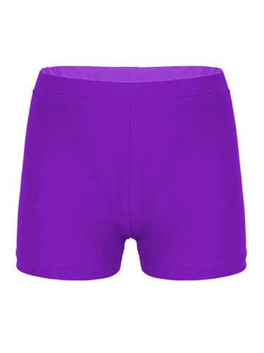 Hedmy Kids Girls Elastic Waistband Swimsuit Boy Shorts Boy-Cut Design Swimwear