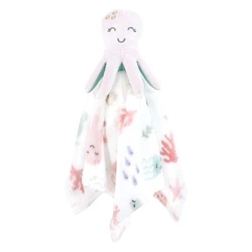 Image of Hudson Baby Unisex Baby Animal Face Security Blanket, Pastel Sea 3-Pack, One Size