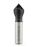 Countersink Drill Bit, TiAlN Coatied Cobalt Steel Bit, 82 Degree Sharp Angle, 3/8" Round Shank, 1/2"