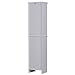 HOMCOM Tall Bathroom Storage Cabinet, Freestanding Linen Tower with 2-Tier Shelf and 2 Cupboards, Narrow Side Floor Organizer, White