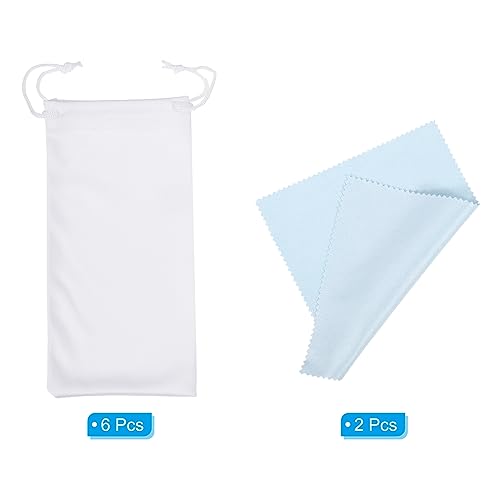 Image of PATIKIL Microfiber Glasses Bag, Sunglasses Pouch Eyeglass Bag Soft Sunglass Case with Eyeglasses Cleaning Cloth