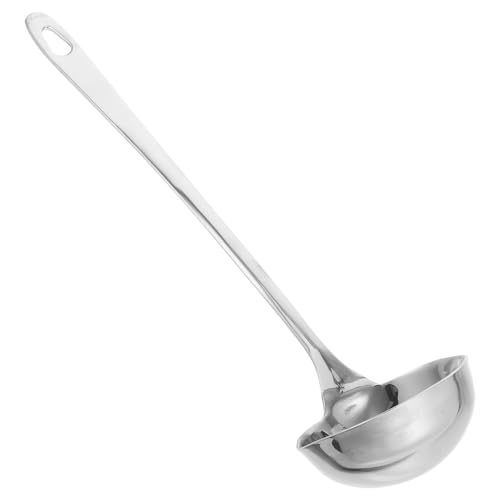 El Mejor Listado de Cucharones para sopa al mejor precio. 44 ULTECHNOVO Cucharón con Vertedor Inoxidable 1pieza Cuchara Larga para Sopa Acero Inoxidable Resistente Utensilio de Cocina para Servir Cucharón para Uso Doméstico