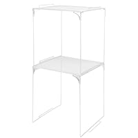 HOMSFOU Klappregal Für Spind & Schrank - Metall Organizer Weiß/rosa Platzsparend