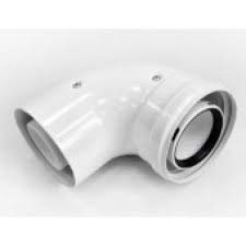 Courbe coaxiale 90 FLECK 3318003 coude fumisterie évacuation chaudière gas