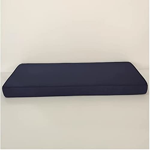 Coussin de banc de jardin 140x30 lavable matelas assise extérieur bleu