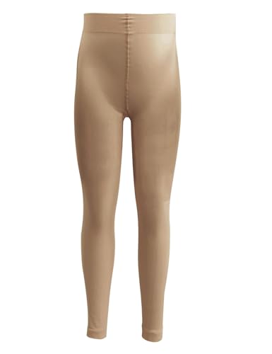 Daydance Tan Toddler Girl's Footless Tights for School, Dance, Ballet 90D