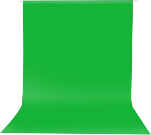 HEMMOTOP Green Screen Backdrop, 6x9 ft Greenscreen Background for Streaming, Seamless Polyester Green Photo Backdrop Fabric Sheet for Photography, Video Recording (Backdrop only)