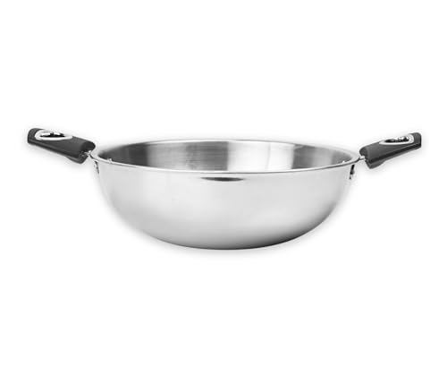 Kadai de acero inoxidable Tri-Ply de 22 cm con tapa de vidrio miniatura 2