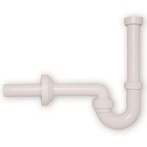 Schläfer 4395101 | S-Shaped Siphon for Bathroom Sink, Kitchen Sink and Laundry Sink, Universal Connection 11/4, Drain Pipe Diameter 32mm, Siphon Also for Bidet, in White Polypropylene