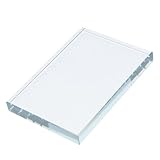 OUNONA Square Glass Paperweight 90X130X15Mm Heavy for Painting and Home Office Desk Use