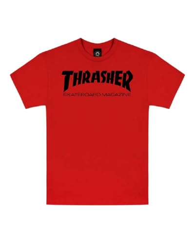 Thrasher Skateboard Magazine Mens S/S T-Shirt Skate Mag Skate Shirt Red/Black Size: XX-Large