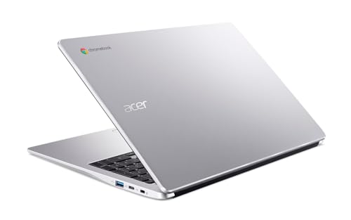 Image of acer Chromebook 315 15.6 inch inch FHD Laptop for Students, Intel Celeron N4500 Processor, 4GB RAM, 64GB eMMC + 128GB SD Card, WiFi 6, Up to 10 Hours of Battery Life, HDR Webcam, Type-A&C, Chrome OS, Silver