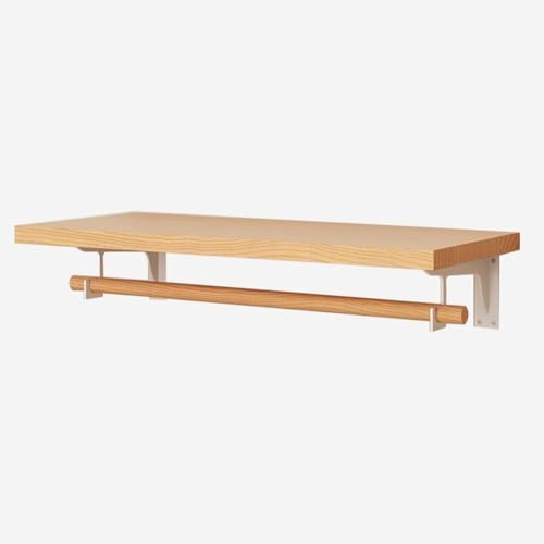 Heavy Duty Wall-Mounted Closet System - Space-Saving Storage Kit with Rod & Bracket - Maximize Closet Organization & Efficiency