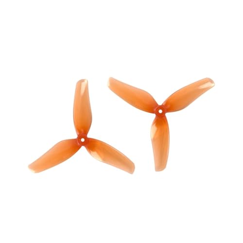 Hélice 2009 de 2 pouces PC orange avec trou de 1.5mm pour drone FPV