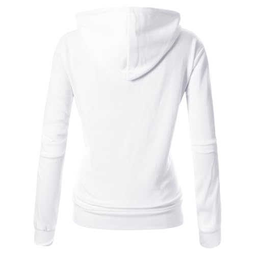 Image of GIVON Basic Lightweight Zip-Up Hoodie Long Sleeve Thin Jacket for Women with Plus Size