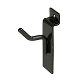 Econoco 1” Slatwall Deluxe Hooks, Slatwall hooks, Display Hooks For Panel, Black, (Pack of 96)