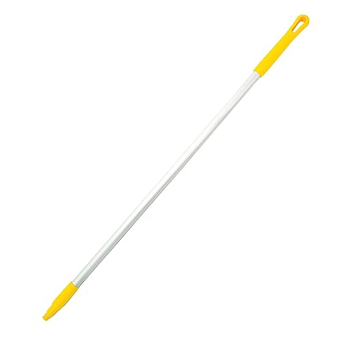 Image of SPARTA Adjustable Aluminum Broomstick, 48 inch Mop and Broom Handle Replacement with Color-Coded System for Environments with Harsh Cleaning Agents, Aluminum, 48 Inches, Yellow