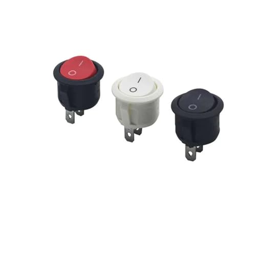 Interruptor basculante redondo KCD1-105 mini impermeable para sustituir botones dañados 16,5mm 3