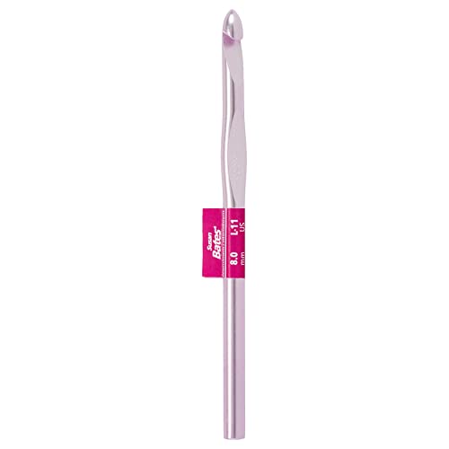 Susan Bates Silvalume Aluminum Crochet Hook 5.5" - Size L11/8mm