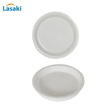 Image of Lasaki Round Ceramic Trays (Plates Saucers) for Pots, planters, Flower, Succulent(Set of 2,White,3.5 inch) R3.5(Plants not Included)