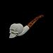 Skull head Billiard Genuine Block Meerschaum pipe handmade with box