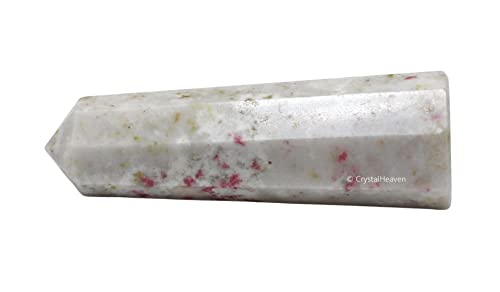 Image of Certified Cinnabarite Crystal Tower Obelisk Point for Chakra, Healing and Balancing - AAA Grade Original Certified Gemstone Agate for Reiki Meditation Yoga Spiritual (3-4 Inches)