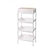 XILIN-1987 Scaffalature Porta stoccaggio a 4 Strati Carrello di stoccaggio Carrello Mobile Storage Rack Mobile Sdraiato a Pavimento Sdraiato con rotelle Scaffale Cucina